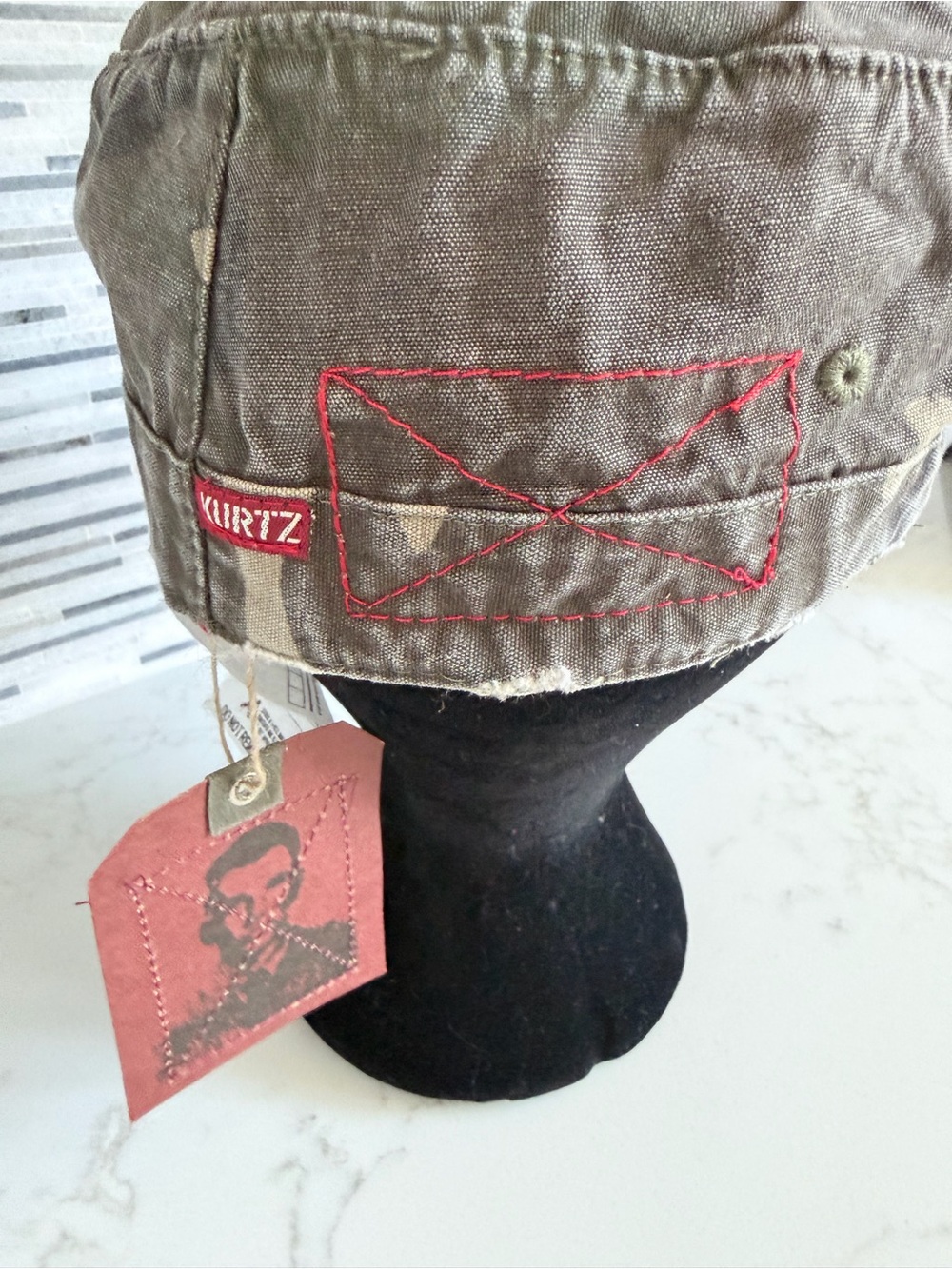 Vintage Kurtz Camo Cap with Pink Rhinestone Logo size 7 - Picture 8 of 8